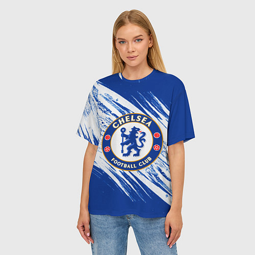 Женская футболка оверсайз Chelsea / 3D-принт – фото 3