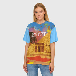 Футболка оверсайз женская Египет Пирамида Хеопса, цвет: 3D-принт — фото 2