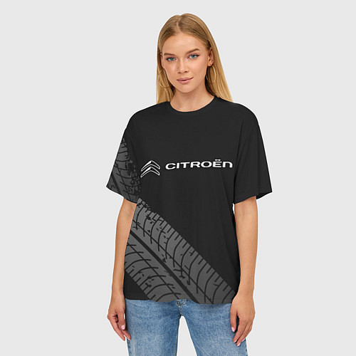 Женская футболка оверсайз CITROEN / 3D-принт – фото 3