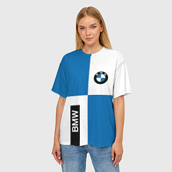 Футболка оверсайз женская BMW, цвет: 3D-принт — фото 2