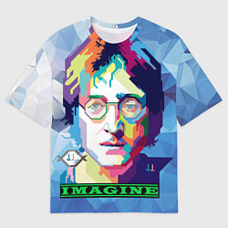 Футболка оверсайз женская Джон Леннон Imagine, цвет: 3D-принт