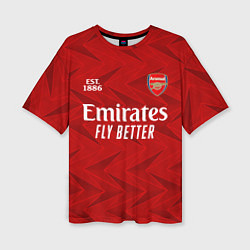Футболка оверсайз женская ARSENAL 2021 - ДОМАШНЯЯ, цвет: 3D-принт
