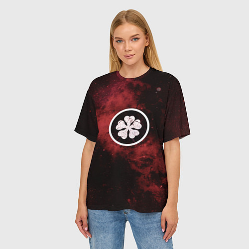 Женская футболка оверсайз Черный клевер / 3D-принт – фото 3