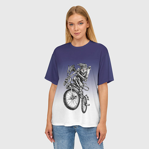 Женская футболка оверсайз BMX / 3D-принт – фото 3