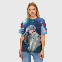 Футболка оверсайз женская BTS Jimin, цвет: 3D-принт — фото 2