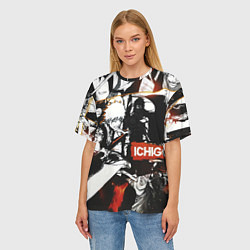 Футболка оверсайз женская Bleach Блич Ичиго Курасаки, цвет: 3D-принт — фото 2