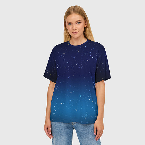 Женская футболка оверсайз Звездное небо / 3D-принт – фото 3