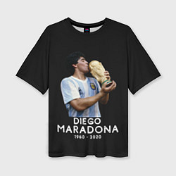 Футболка оверсайз женская Diego Maradona, цвет: 3D-принт