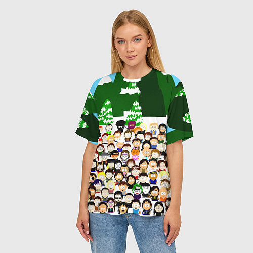 Женская футболка оверсайз Южный Парк South Park / 3D-принт – фото 3