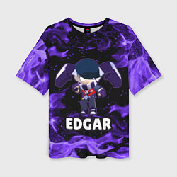 Футболка оверсайз женская BRAWL STARS EDGAR, цвет: 3D-принт