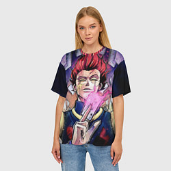 Футболка оверсайз женская Хисока Hunter x Hunter, цвет: 3D-принт — фото 2