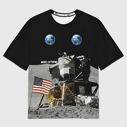 Футболка оверсайз женская Высадка На Луну, цвет: 3D-принт
