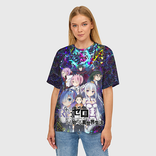 Женская футболка оверсайз Re:Zero Жизнь с нуля / 3D-принт – фото 3