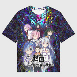 Женская футболка оверсайз Re:Zero Жизнь с нуля