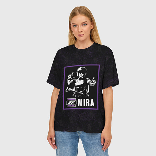 Женская футболка оверсайз Mira / 3D-принт – фото 3