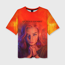 Женская футболка оверсайз Queens Gambit Ход Королевы