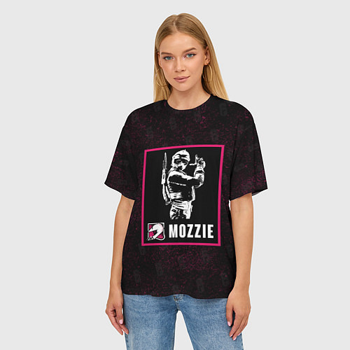 Женская футболка оверсайз Mozzie / 3D-принт – фото 3