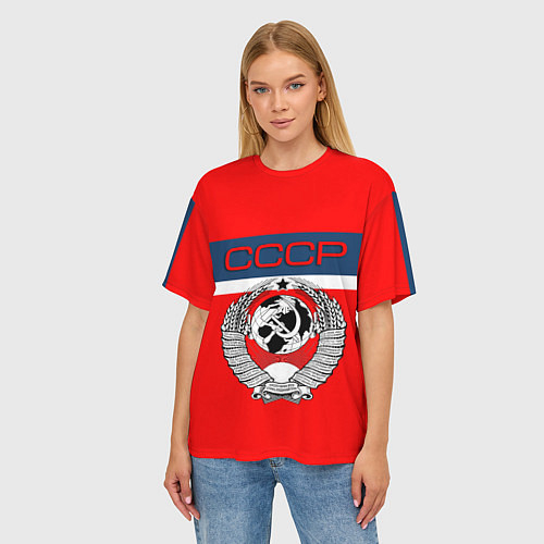 Женская футболка оверсайз СССР / 3D-принт – фото 3