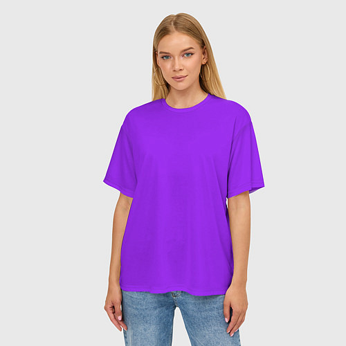 Женская футболка оверсайз Фиолетовый / 3D-принт – фото 3