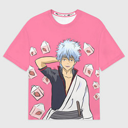 Футболка оверсайз женская Gintama Гинтама, цвет: 3D-принт