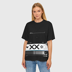 Футболка оверсайз женская Desert Eagle: Printstream Black, цвет: 3D-принт — фото 2