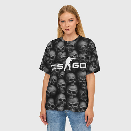 Женская футболка оверсайз CS:GO Catacombs Катакомбы / 3D-принт – фото 3