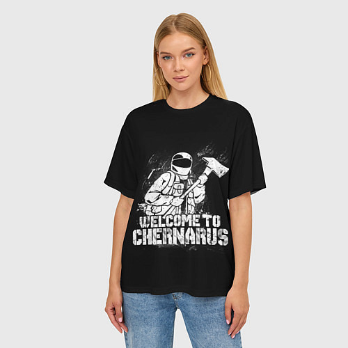 Женская футболка оверсайз DayZ Chernarus / 3D-принт – фото 3