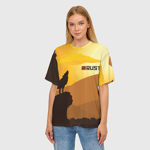 Женская футболка оверсайз Rust / 3D-принт – фото 3