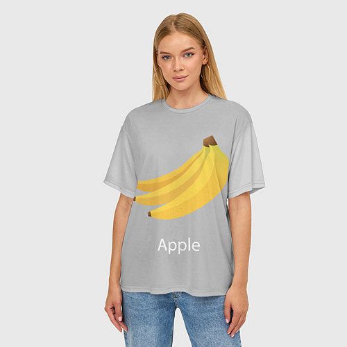 Женская футболка оверсайз Banana / 3D-принт – фото 3