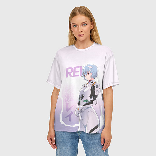 Женская футболка оверсайз Rei / 3D-принт – фото 3