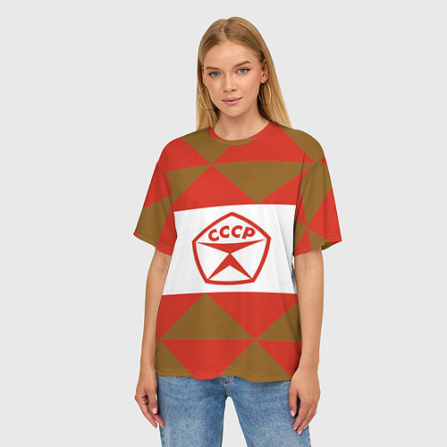 Женская футболка оверсайз Советское печенье / 3D-принт – фото 3