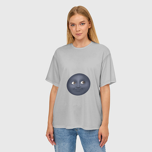 Женская футболка оверсайз Темная луна / 3D-принт – фото 3