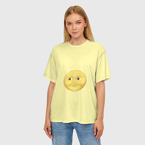 Женская футболка оверсайз Светлая луна / 3D-принт – фото 3