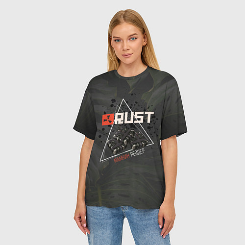 Женская футболка оверсайз Rust Мамкин Рейдер Раст / 3D-принт – фото 3
