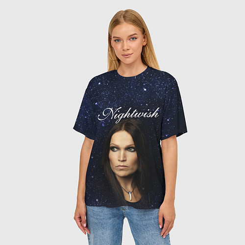 Женская футболка оверсайз Nightwish Tarja Turunen Z / 3D-принт – фото 3