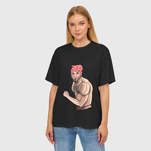 Женская футболка оверсайз Ricardo / 3D-принт – фото 3