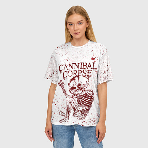 Женская футболка оверсайз Cannibal Corpse / 3D-принт – фото 3