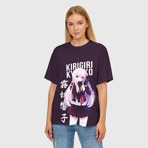 Женская футболка оверсайз Kyoko Kirigiri Кёко Киригири / 3D-принт – фото 3