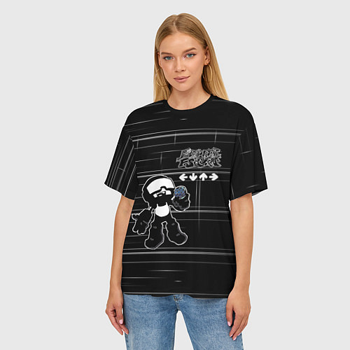 Женская футболка оверсайз Tankmen friday night funkin / 3D-принт – фото 3