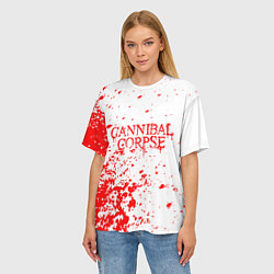 Футболка оверсайз женская Cannibal corpse, цвет: 3D-принт — фото 2