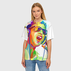 Футболка оверсайз женская Слушаем Музыку, цвет: 3D-принт — фото 2