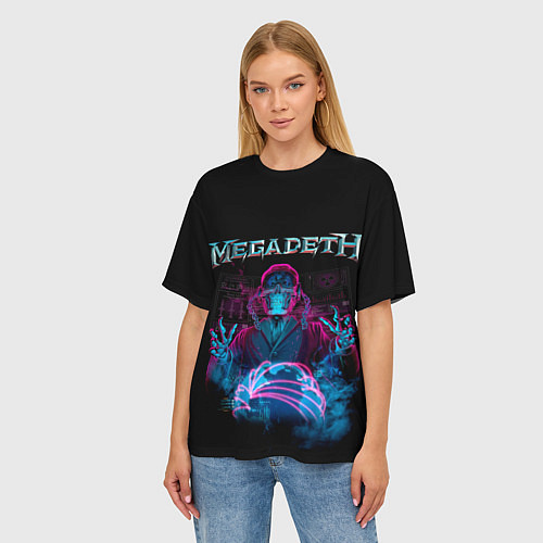Женская футболка оверсайз MEGADETH / 3D-принт – фото 3