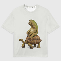 Женская футболка оверсайз Тише едешь А впрочем