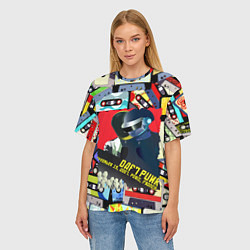 Футболка оверсайз женская Daft Punk Records, цвет: 3D-принт — фото 2
