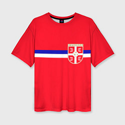 Футболка оверсайз женская Сборная Сербии, цвет: 3D-принт