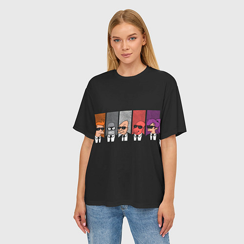 Женская футболка оверсайз Agents Futurama / 3D-принт – фото 3