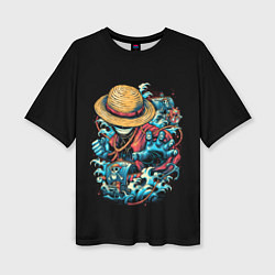 Женская футболка оверсайз One Piece Retro Style
