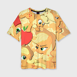 Футболка оверсайз женская Applejack pattern, цвет: 3D-принт