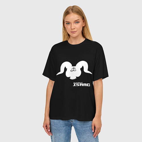 Женская футболка оверсайз The Binding of isaac Satan / 3D-принт – фото 3