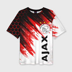 Футболка оверсайз женская FC AJAX AMSTERDAM ФК АЯКС, цвет: 3D-принт
